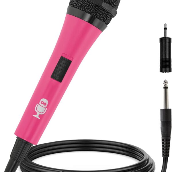 Singing Machine Portable Wireless Microphone (Black) - Premium Unidirectional UHF Wireless Mic for Singing, Speeches & Events - Cordless Mic Compatible with Karaoke Machines, PA Systems & More