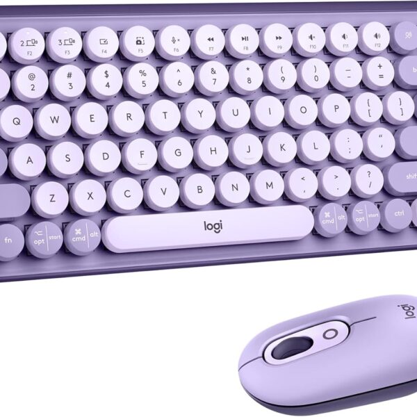 Logitech POP Keys Mechanical Wireless Keyboard with Customizable Emoji Keys, Durable Compact Design, Bluetooth or USB Connectivity, Multi-Device, OS Compatible - Cosmos