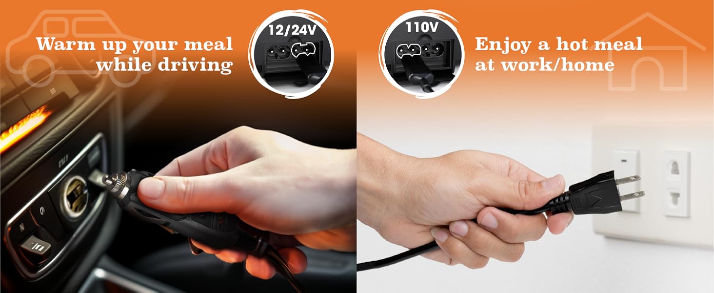 portable thermal lunch box 12v food warmer lunch box hot food electric lunch box for men tiffin box