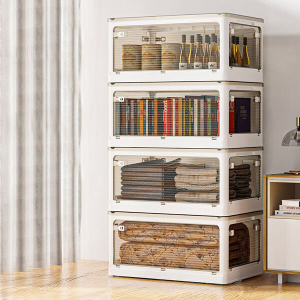 Joybos® Five-Door Collapsible Storage Bin with Lids and Wheels